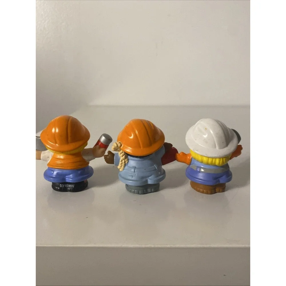 Fisher Price Little People Lot Of 3 Construction Worker Figures- Hard Hat